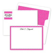 Magenta Woodblock Artistic Correspondence Card Ensembles