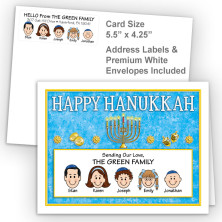 Menorah 2 Happy Hanukkah Fold Note Set