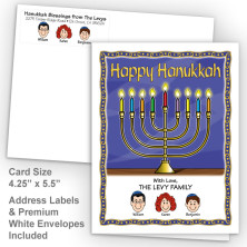 Menorah Happy Hanukkah Fold Note Set