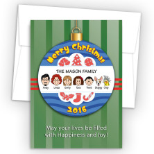 Merry Christmas Ornament Style I Christmas Cards
