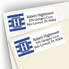 Monogram Address Label School Colors 8