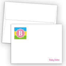 Monogram Flat Note Card 1
