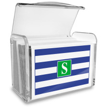 Monogram Fold Over Note Cards 16 with Acrylic Holder