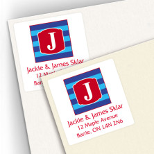 Monogram Square Address Labels 10