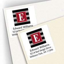 Monogram Square Address Labels 5