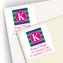 Monogram Square Address Labels 9
