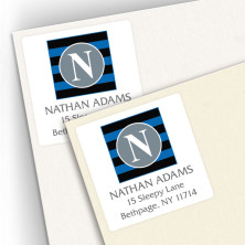 Monogram Square Address Labels 3