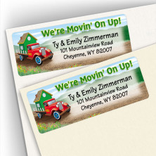 Moving Antique Truck Address Labels
