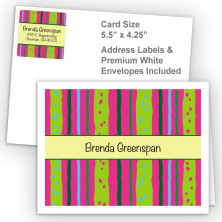 Neon Stripes Thank You Card Package