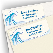 Ocean Wave Address Labels