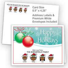 Ornaments 2 Happy Holidays Fold Note Set