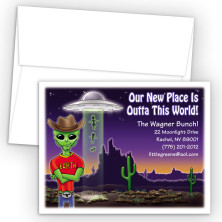 Outer Space UFO Moving Card