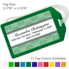 Palace Tapestry Green Luggage Tag