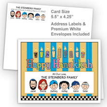 Pattern Candles Happy Hanukkah Fold Note Set