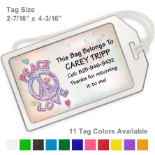 Peace Love Luggage Tag