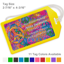 Peace Sign Bag Tag