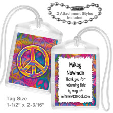 Peace Sign Mini Tag