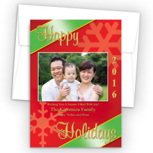 Happy Holidays 2016 Photo Upload Holiday Card
