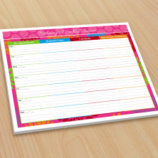 Pink Floral 2 Organizer Pads