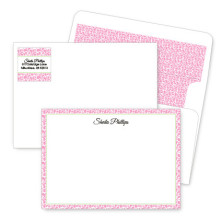 Pink Paisley Artistic Correspondence Card Ensembles