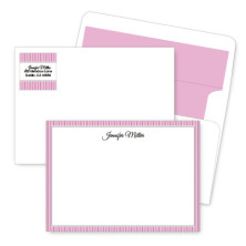 Pink Stripes Artistic Correspondence Card Ensembles