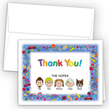 Playtime Foldover Family Thank You Card