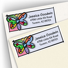 Pop Art Dragonfly Address Labels
