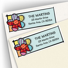 Pop Art Flower Address Labels