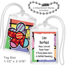 Pop Art Flower Mini Tag