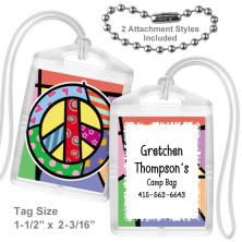 Pop Art Peace Mini Tag
