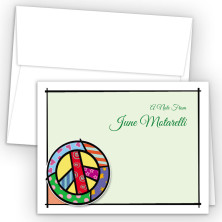 Pop Art Peace Note Card