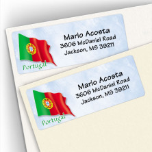 Portuguese Flag Address Labels