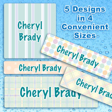 Pretty Pastels Waterproof Name Labels For Kids