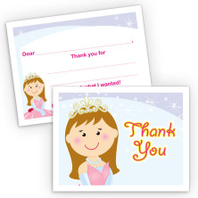 Princess Fill-In Thank You Cards
