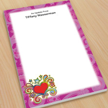 Psychedelic Heart Large Note Pads