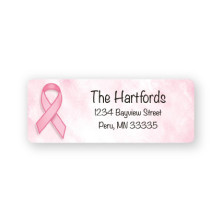 Awareness Ribbon Breast Cancer Address Label