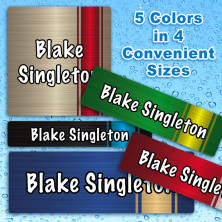 Racing Stripes Waterproof Name Labels For Kids