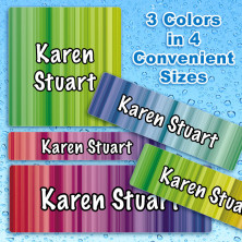 Rainbow Streaks Waterproof Name Labels For Kids