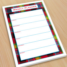 Red Plaid Organizer Pads