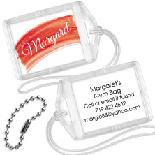 Red Watercolor Mini Bag Tags