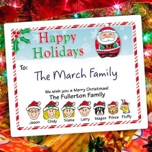 Santa Holiday Gift Label