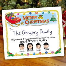 Santas Sleigh Christmas Gift Label