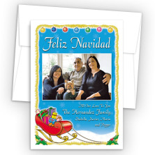 Sleigh Photo Upload Holiday Cards