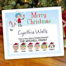 Snow Girl Christmas Gift Label