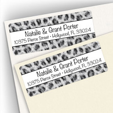 Snow Leopard Pattern Address Labels