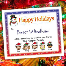 Snowman 2 Holiday Gift Label