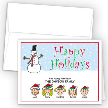 Snowman 3 Happy Holiday Fold Note