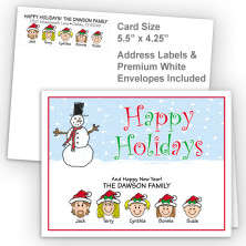 Snowman 3 Happy Holidays Fold Note Set
