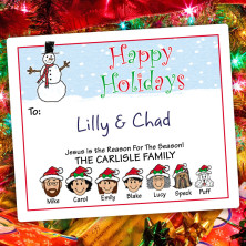 Snowman 3 Holiday Gift Label