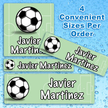 Soccer Waterproof Name Labels For Kids